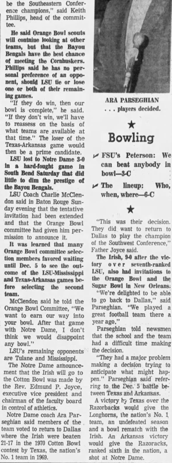 1970.11.22 Orange Bowl on a limb
