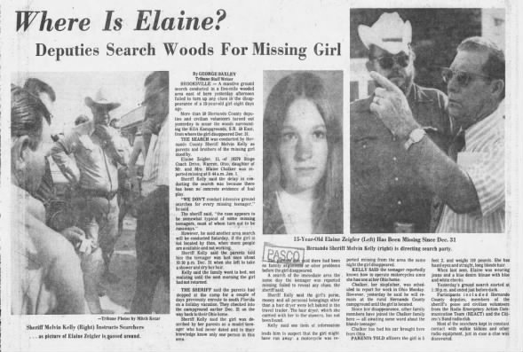 Mansfield Elaine missing