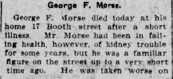 Obituary for George F. Morse