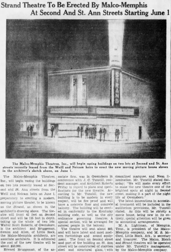 Proposed Strand theatre