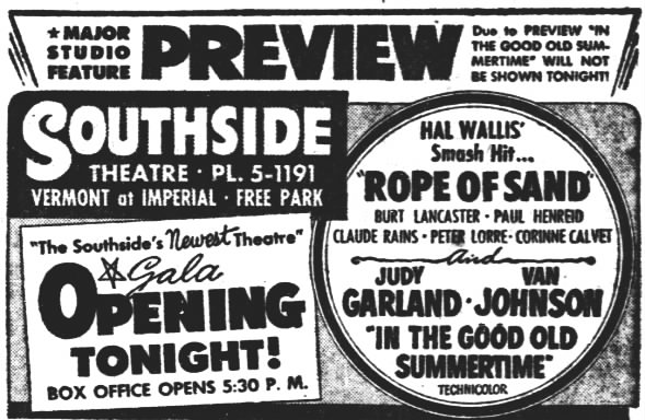 Southside Theatre opening