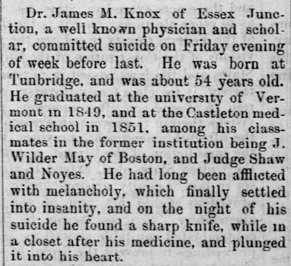 1875 Jan 25 Orleans Cnt Monitor death James Knox