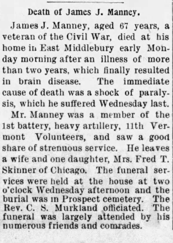 Obituary for James J. Manney (Aged 67)