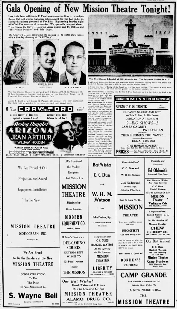 Mission theatre opening