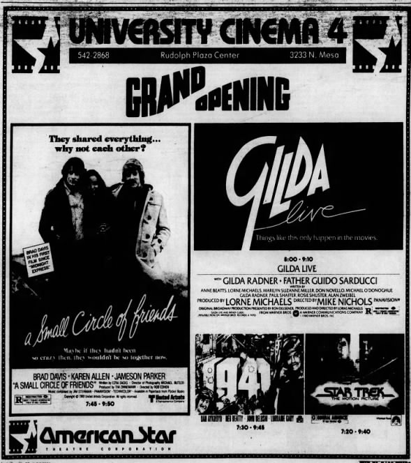 University cinema 4 opening