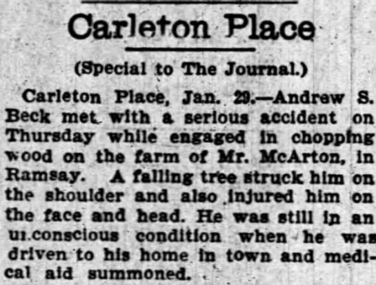  - ; Carieton Place (Special to' The JournaL) - ....