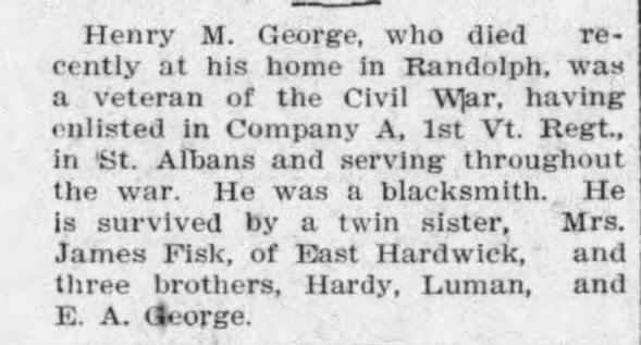 Obituary for Henry M. George