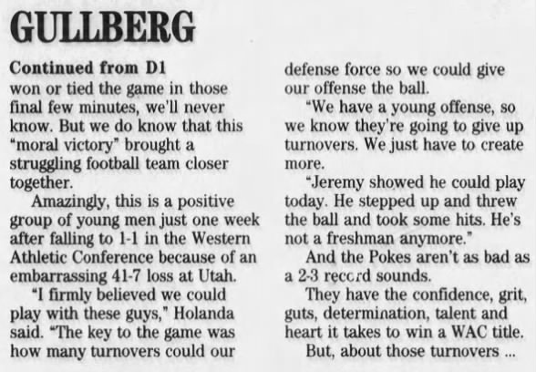 1994 Nebraska-Wyoming, Gullberg jump