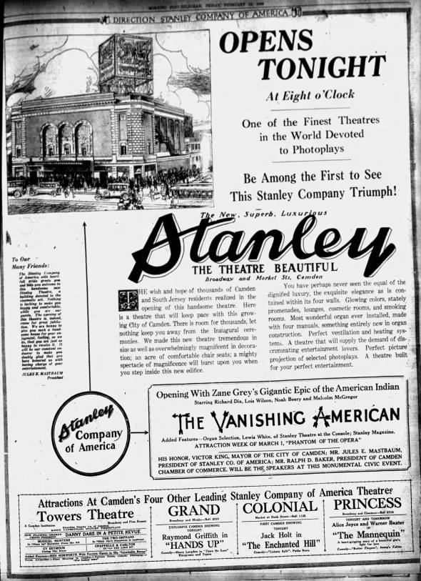 Stanley theatre opening