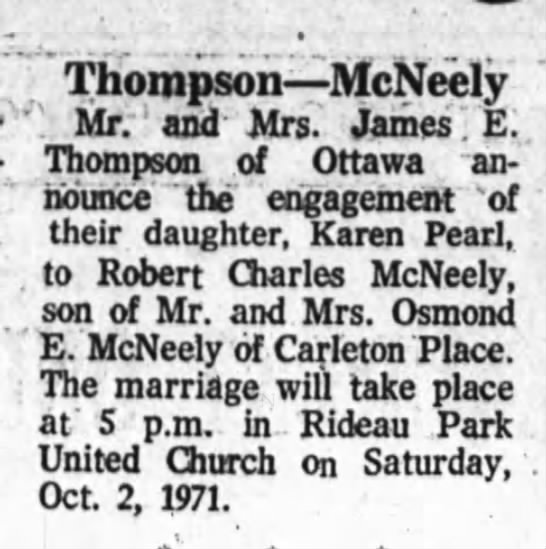  - ' -The- : ; Thompson McNeely 1 Mr. and Mrs....