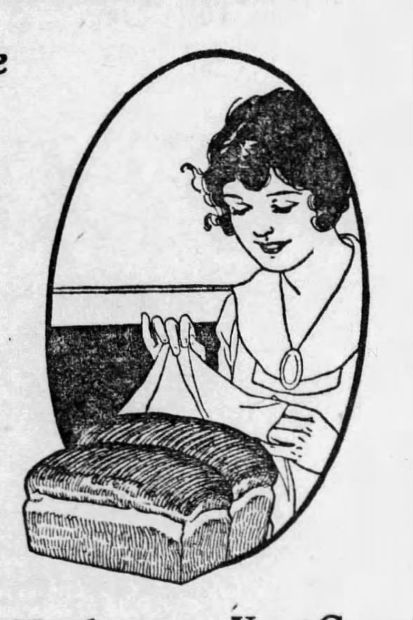 bread graphic from Yeast Foam ad 1923