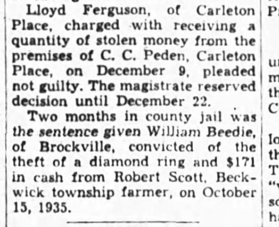  - Lloyd Ferguson, of Carleton Place, charged with...
