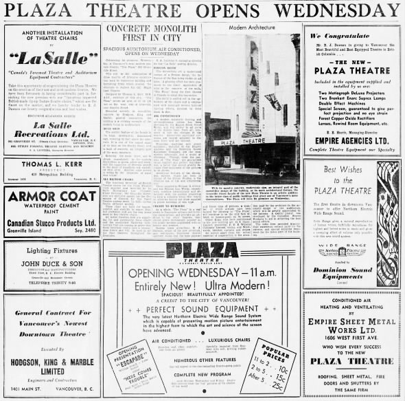 Plaza theatre opening