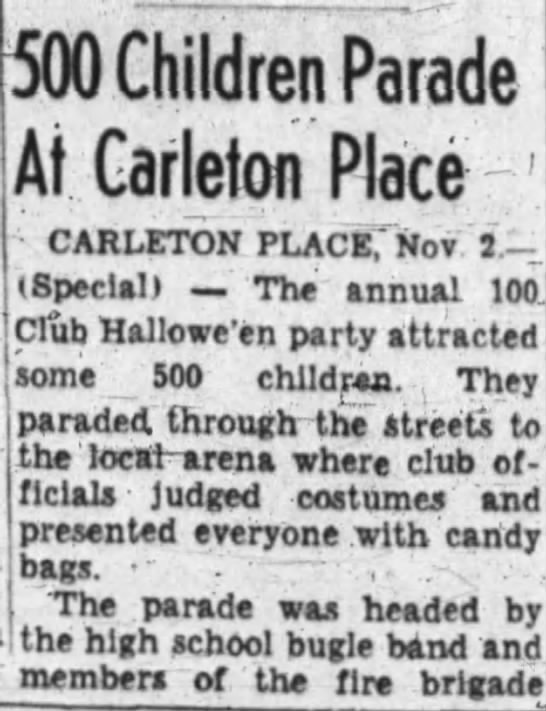  - 500 Children Parade At Carleton Place CARLETON...