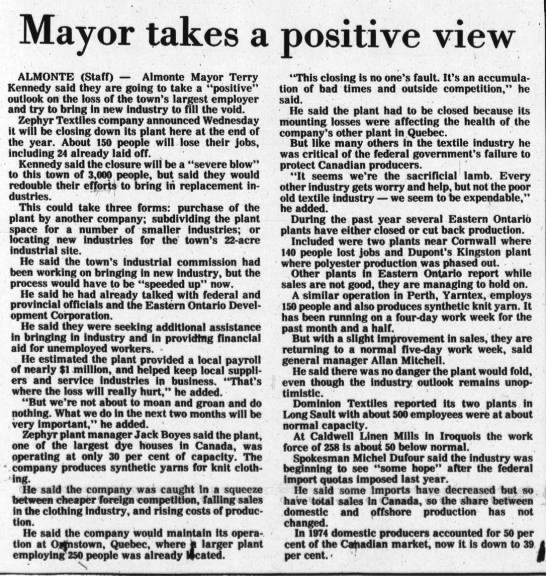  - Mayor takes a positive view ALMONTE (StafO...