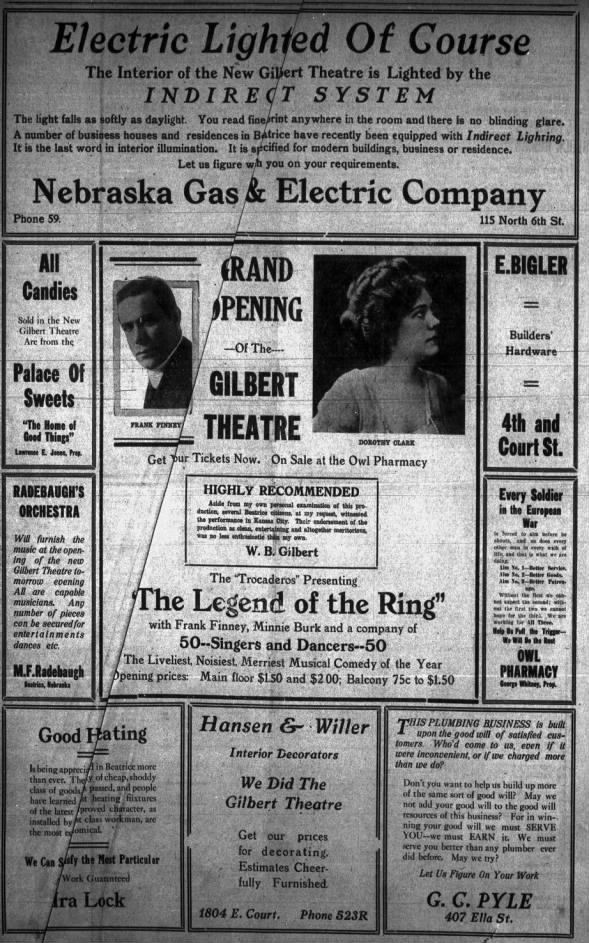 Gilbert theatre opening