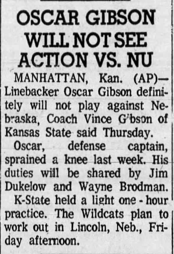 1970.11.12 Kansas State practice Thursday