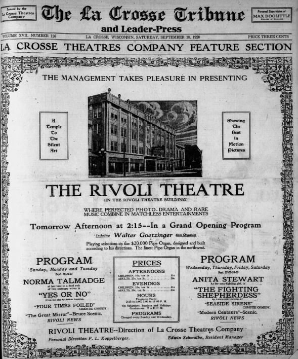Rivoli theatre opening