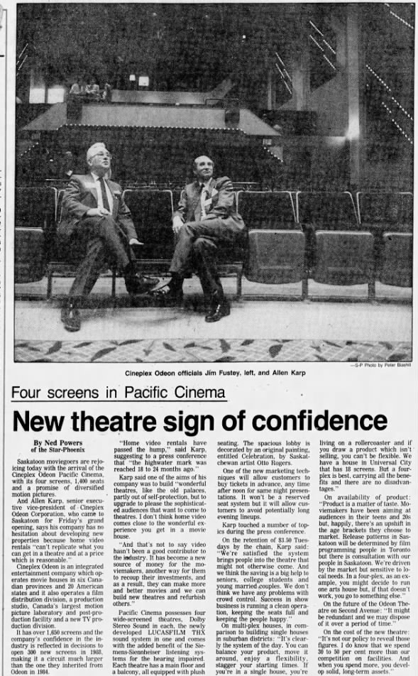 Pacific Cinemas opening article