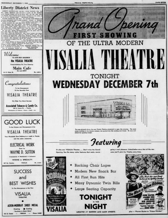 Visalia theatre opening