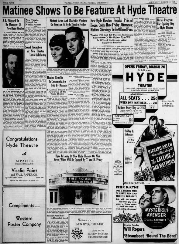 Hyde theatre opening