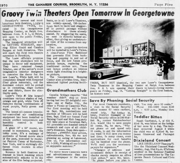 Loew's Georgetowne Twin opening
