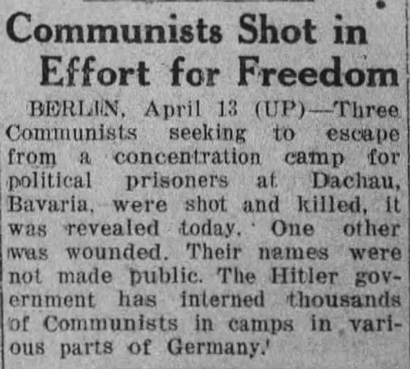 Communists Shot in Effort for Freedom