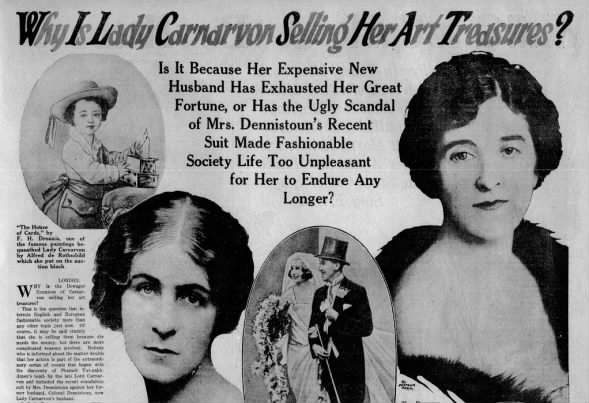 Lady Carnarvon becomes the subject of speculation following the Dennistoun Case