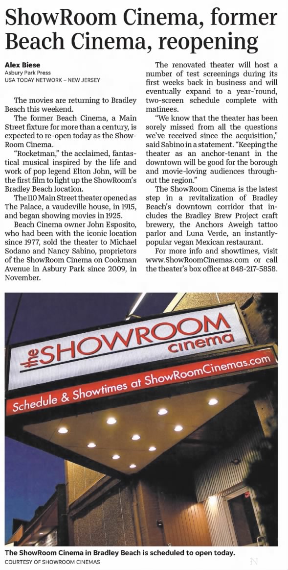 Beach Cinema reopened as the ShowRoom Cinema