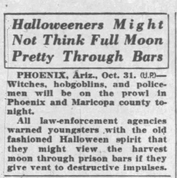 Behave on Halloween or go to jail