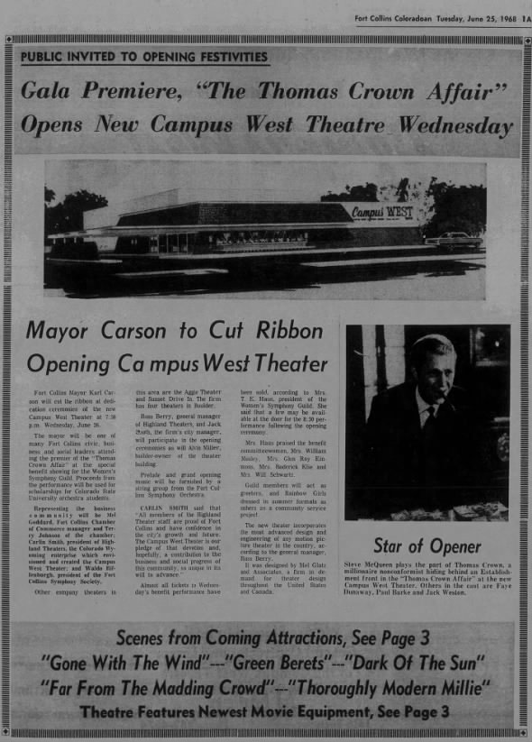 Campus West theatre opening