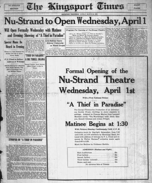 Nu-Strand theatre opening