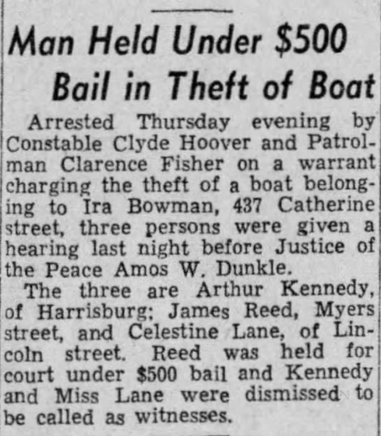 - Man Held Under $500 Bail in Theft of Boat...