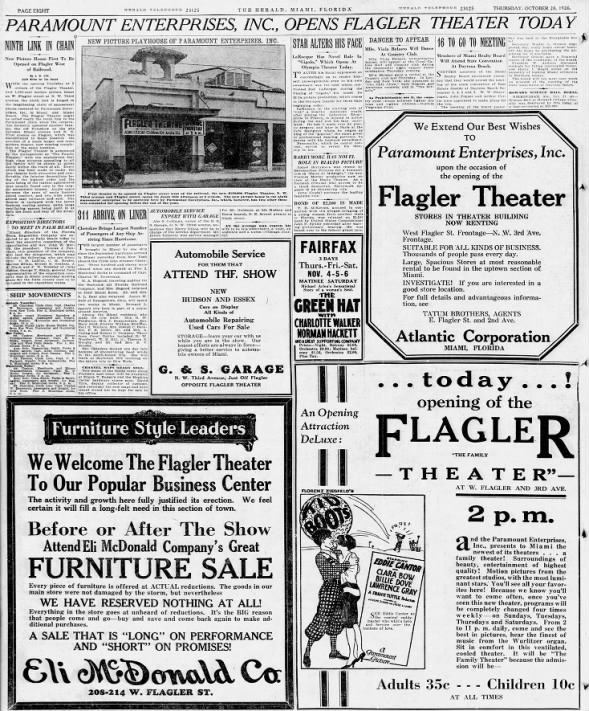 Flagler theater opening