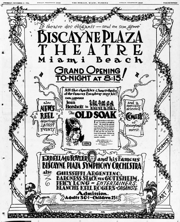 Biscayne Plaza theatre opening