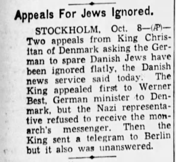 Appeals For Jews Ignored