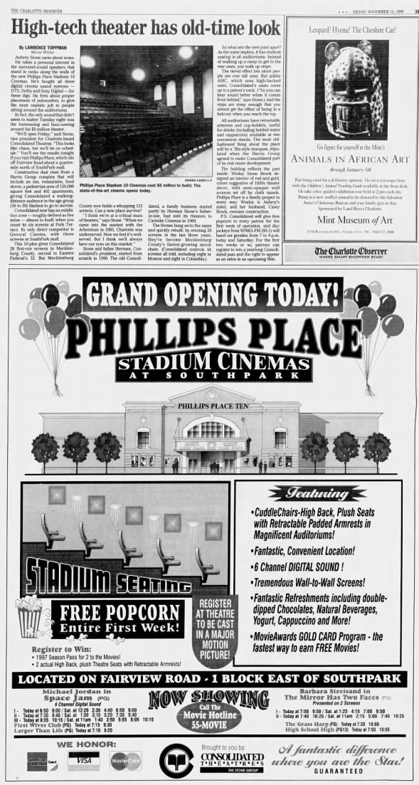 Phillips Place Stadium Cinemas opening