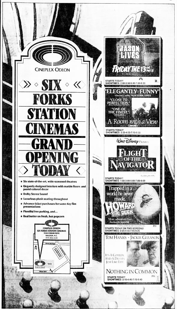 Cineplex Odeon Six Forks Station Cinemas opening