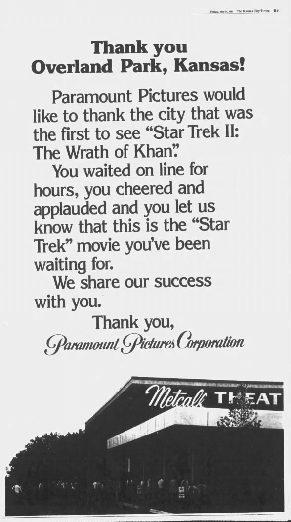 Star Trek II - preopening