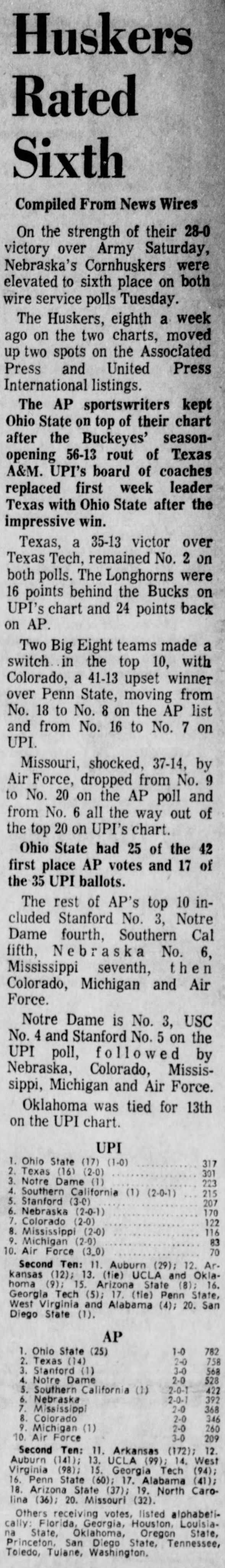 1970.09.29 AP & UPI polls