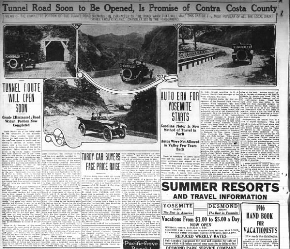 Tunnel Road Soon to Be Opened, Is Promise of Contra Costa County
Photos