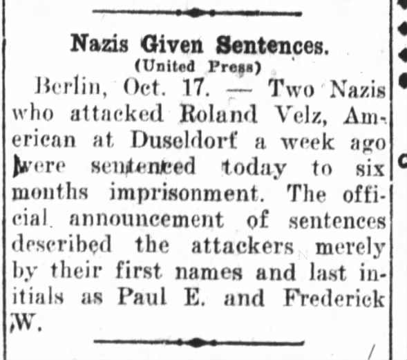 Nazis Given Sentences.
