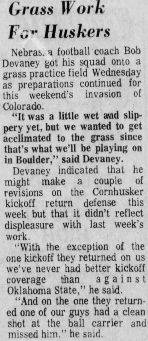 1970.10.28 Wednesday practice, Colorado week