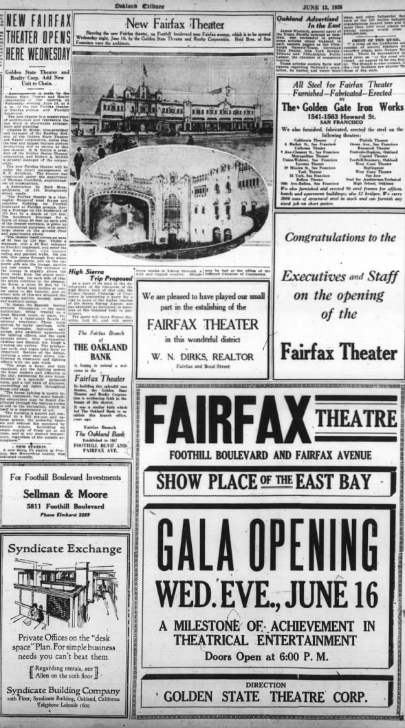 Fairfax theatre opening