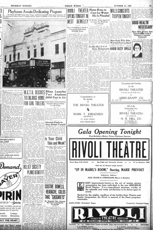 Rivoli theatre opening