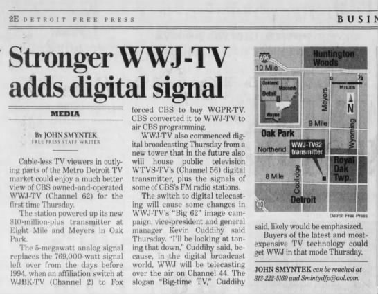 Stronger WWJ-TV adds digital signal - 