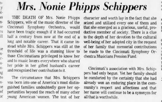 Mrs. Nonie Phipps Schippers - 