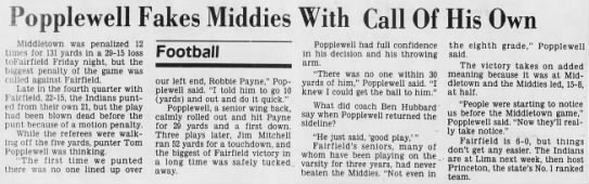 Tom Popplewell - Oct. 6, 1985 - 