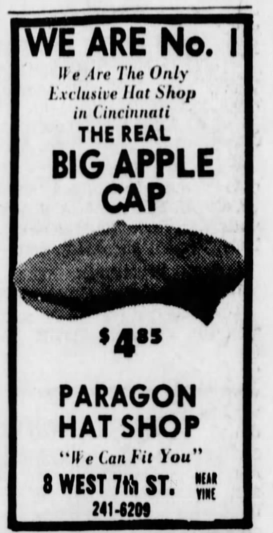 Big Apple Cap (1970). - 