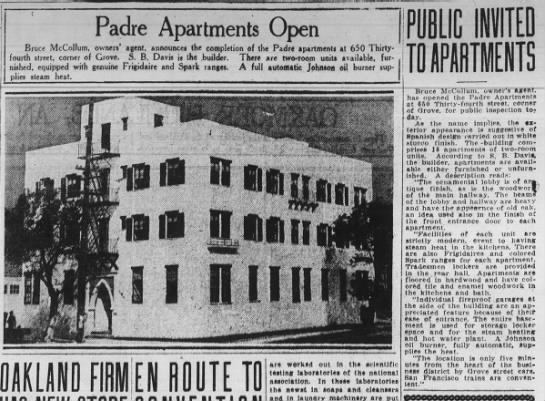 Padre Apartments -- 650 - 34th St. - 